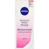 Nivea Essential Nourishing Day Cream for Dry to Sensitive Skin SPF15 50ml