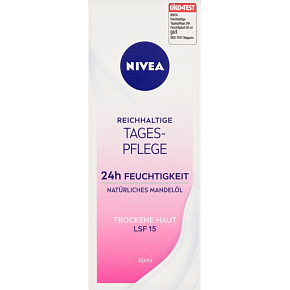 Nivea Essential Nourishing Day Cream for Dry to Sensitive Skin SPF15 50ml