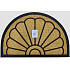Tidy Home doormat rubber and coconut semicircle 40 x 60 cm