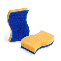 Spontex 2 Soft sponge for viscous dishes with a blue cleaning layer of 2 pieces