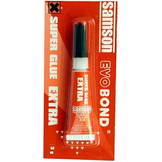 Samson Super Glue liquid instant adhesive red 3 g