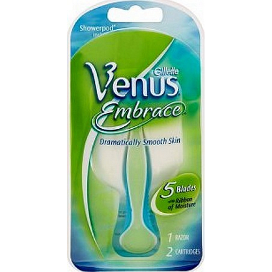 Gillette Venus Embrace razor 5 blades + spare head 2 pieces for women