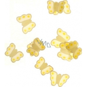 Professional Nail decorations butterflies yellow 132 1 pack