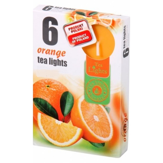 Tea Lights Orange scented tea lights 6 pieces