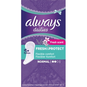 Always Dailies Fresh & Protect Fresh Scent Normal with a delicate scent of 30-piece intimate panty liner