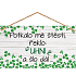 Bohemia Gifts Decorative painting for hanging I met happiness ... 13 x 24 cm