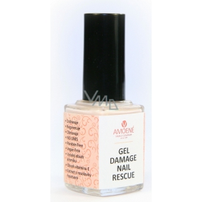 Amoené Gel Damage Nail Rescue Rescue Nail Polish For Extremely Damaged Nail Treatment, Disease Powder Color 12 ml