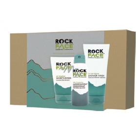 RockFace Shower Gel for Men 200 ml + Protection 48h antiperspirant deodorant spray for men 150 ml + All Weather Moisturiser Moisturizing Face Cream 100 ml, cosmetic set