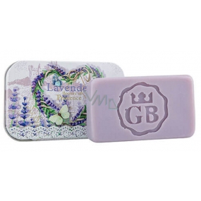 Bohemia Gifts Handmade toilet soap with glycerin in a tin box Heart - Lavender 80 g