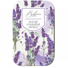 Bohemia Gifts Lavender handmade toilet soap with glycerin in a tin box 80 g