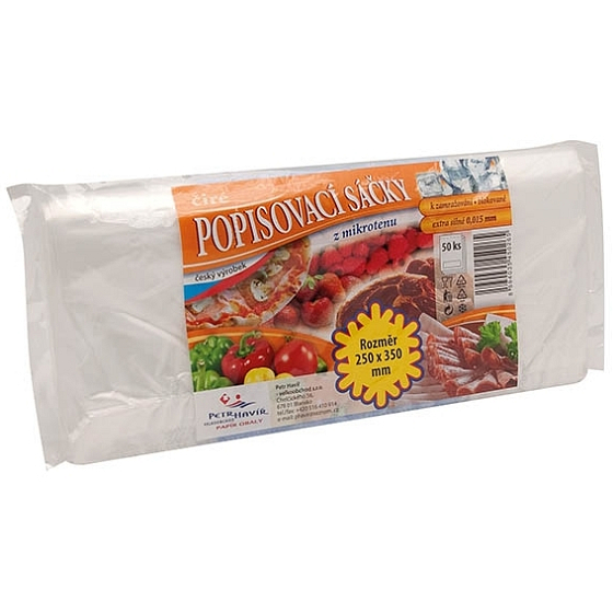 V&CH Packaging Descriptive Bags Clear from Microtene for Freezing, Blocked, Extra Strong 0.015 mm 250 x 350 mm 50 pieces