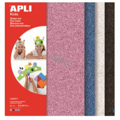 Apli Foam with Glitter (pink, blue, silver, black) 210 x 297 x 2 mm A4 4 sheets