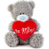 Me To You Teddy bear with a heart and the inscription Be Mine 10.5 cm