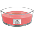 WoodWick Melon & Pink Quartz - Watermelon and pink quartz scented candle with wooden wide wick and glass ship lid 453 g