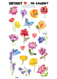 Arch Decals for stones Flowers and butterflies 17 x 9.5 cm