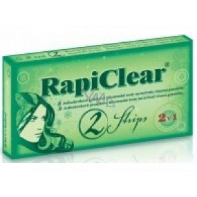 RapiClear 2 Strip The pregnancy test can be demonstrated from 5.day from fertilization striped 2 pieces