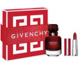 Givenchy L'Interdit Eau de Parfum Rouge eau de parfum for women 50 ml + Le Rouge Deep Velvet mini lipstick N°37 Rouge Grainé 1,5 g, gift set for women