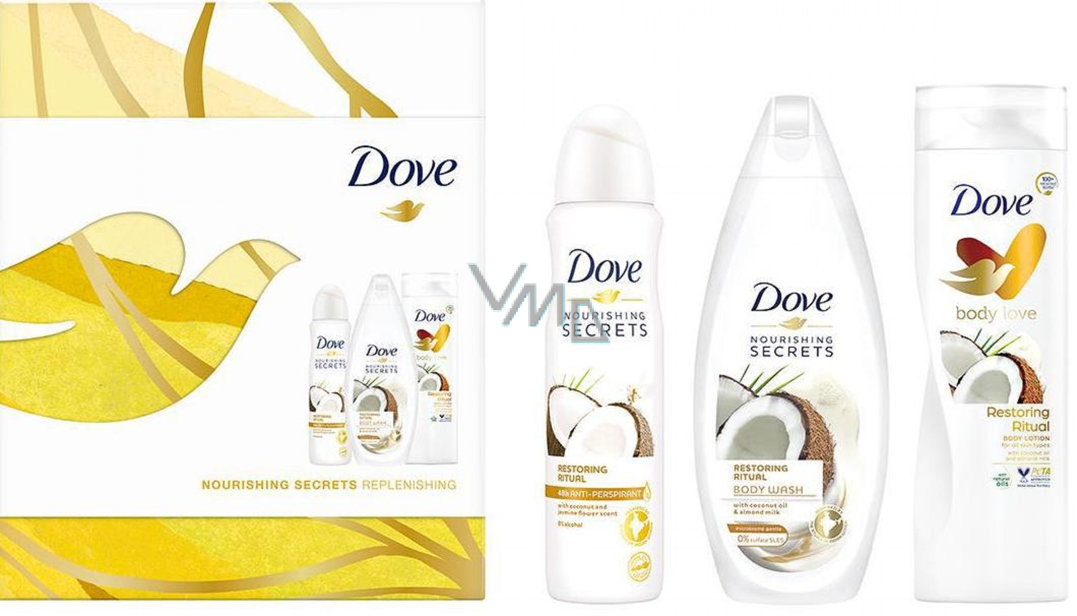 Dove Restoring Ritual Coconut Shower Gel 250 ml + Coconut Body Lotion