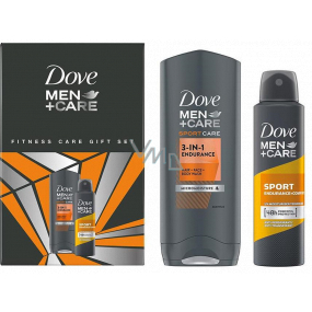 Dove Men + Care Fitness Sportcare 3in1 Endurance shower gel 250 ml + Sport antiperspirant spray 150 ml, cosmetic set for men