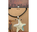 Albi Jewellery necklace cord black Starfish 1 piece