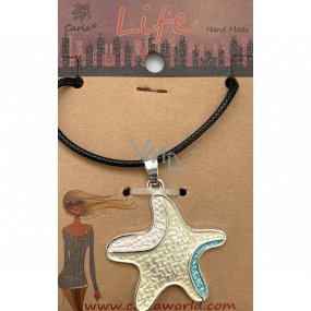 Albi Jewellery necklace cord black Starfish 1 piece