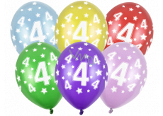 Ditipo Latex inflatable metal balloon No. 4 30 cm 1 piece different colours