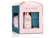 Baylis & Harding Jojoba, vanilka & mandlový olej mycí gel 100 ml + tělové mléko 50 ml + mycí žínka, kosmetická sada pro ženy