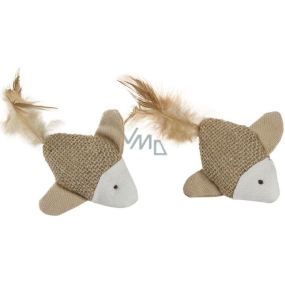 Trixie Sisal fish with feather toy for cats 6 cm 2 pieces