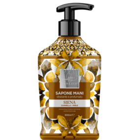 Lady Venezia Siena Cannella & Miele - Cinnamon and honey liquid soap 500 ml dispenser