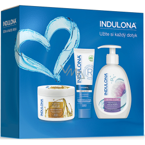 Indulona Original hand cream 75 ml + Precious oils nourishing body cream for dry skin 250 ml + Sensi Care liquid soap for sensitive skin dispenser 300 ml, cosmetic set