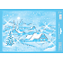 Arch Christmas sticker, window film without adhesive Snow Village 35 x 25 cm