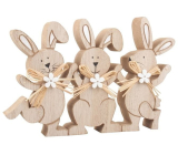 Wooden bunnies 18 x 12 cm