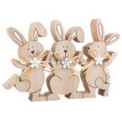 Wooden bunnies 18 x 12 cm