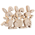 Wooden bunnies 18 x 12 cm