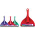 Parex broom and dustpan, mix of colors