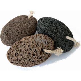 Natural Volcanic pumice stone with loop for hanging on hands and feet 11x 7 cm 1 piece