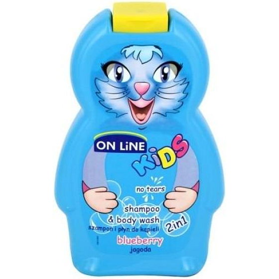 On Line Blueberry 2in1 shower gel and hair shampoo for children 250 ml