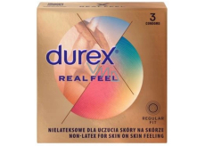 Durex Real Feel non-latex condom for a natural skin-on-skin feeling, nominal width: 56 mm 3 pieces