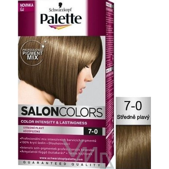 Schwarzkopf Palette Salon Colors hair color shade 7-0 Medium blond
