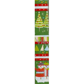 Nekupto Gift wrapping paper 70 x 200 cm Christmas Green snowman, tree