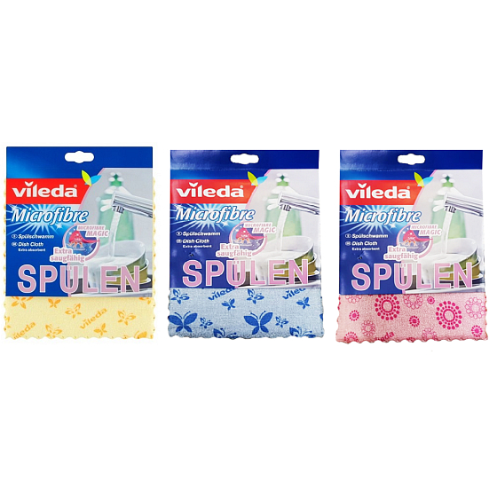 Vileda Microfibre Dishwasher of various colors 20 x 17 cm1 piece