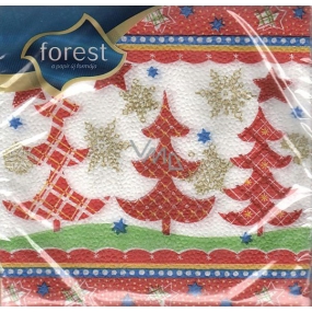 Forest Paper napkins 1 ply 33 x 33 cm 20 pieces Christmas Red Tree