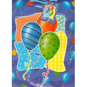 Nekupto Gift paper bag 32.5 x 26 x 13 cm Balloons 1 piece 845 40 BL