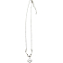 Silver necklace with silver crystals 40 cm