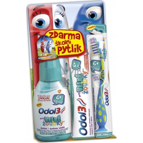 Odol3 My big teeth 6+ years mouthwash 300 ml + toothpaste 50 ml + soft toothbrush 1 piece + school bag 1 piece, cosmetic set