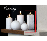 Lima Marble Intimity scented candle white prism 45 x 120 mm 1 piece