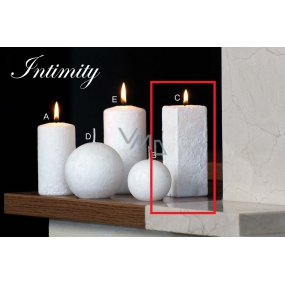 Lima Marble Intimity scented candle white prism 45 x 120 mm 1 piece