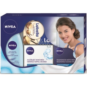 Nivea Moisturizing Day Cream 50 ml + Night Cream 50 ml + Extra Fine Eye Remover 125 ml + Labello Vanilla Intensive Lip Care 16.7 g, cosmetic set