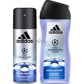 Adidas UEFA Champions League Arena Edition deodorant spray for men 150 ml + shower gel 250 ml, duopack