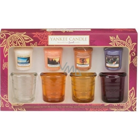 Yankee Candle Votive scented candle 49 gx 4 pieces + candlestick, Autumn gift set